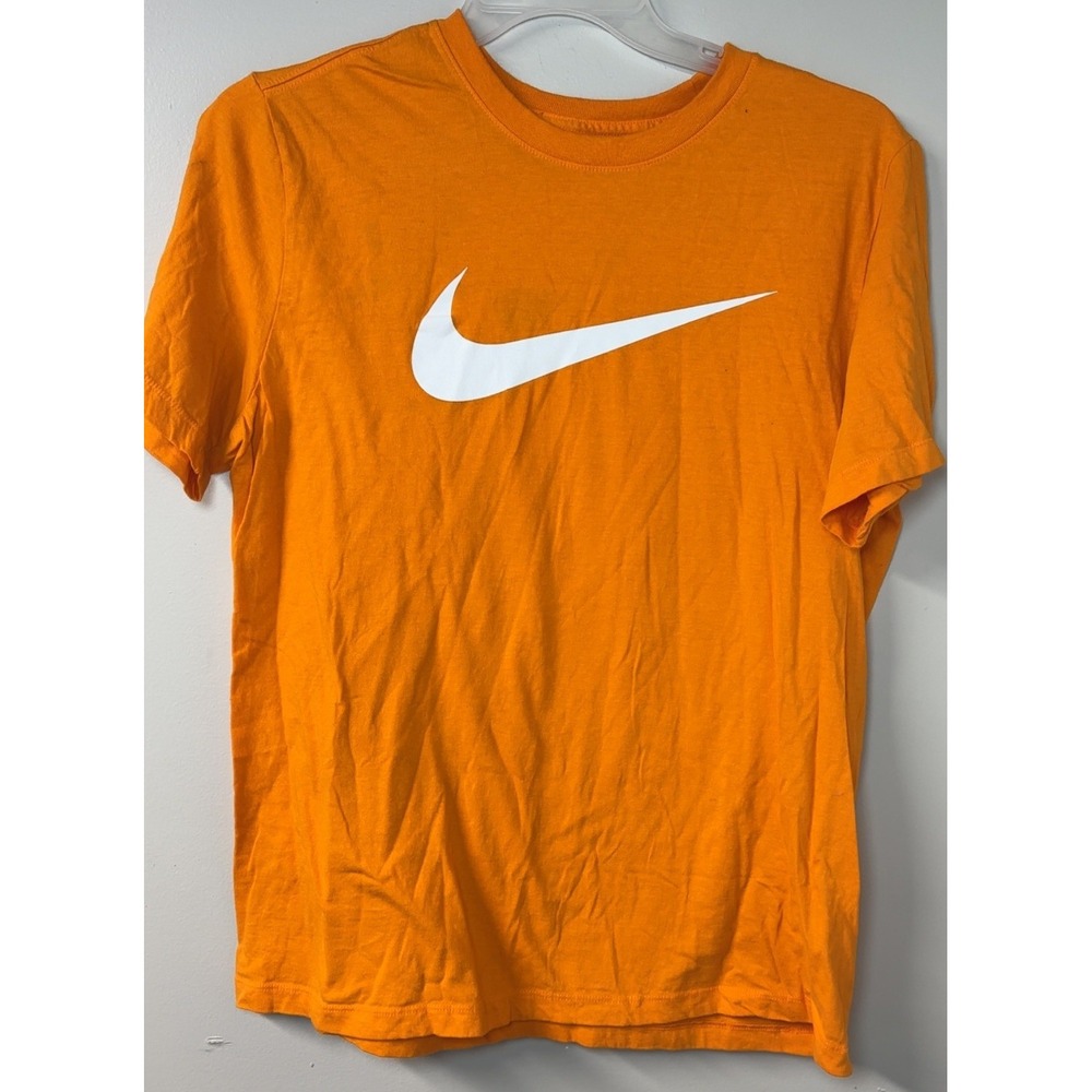 Nike | Mens Swoosh Orange Short Sleeve Graphic T-Shirt | Size Medium